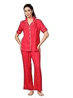 Night Suit for Women’s| Solid Night Dress| Half Sleeves Shirt and Pajama Set