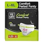 Pee Safe Comfort Period Panties | L-XL | 4 Panties | 360Â° Protection | 12 Hr Protection | Leak Proof | Overnight Comfort | Rash & Toxin Free | Seamless Fit