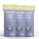 Nevae Multipurpose 150 pieces Cotton Pads, 100% Cotton, Embossed Double Sided, for Skin Cleaning, Eye & Face Makeup Removal, Nail Polish Removal, Soft Round Facial Cotton Pads (50 Pcs (Pack of 3))