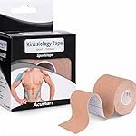 Kinesiology Tape 2.5cm Wide Elastic Athletic Sports Tape for Muscle Support, Knee & Shoulder Pain Relief, Waterproof Physiotherapy Tape for Running, Gym, Fitness & Injury Recovery (PACK OF 1)