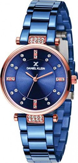 Daniel Klein Analog Blue Dial Women's Metal Watch-Dk11328-5