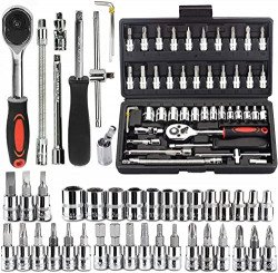 VERAT Chrome Vanadium Steel 46 in 1 Hand Tool Kit - Multi-Purpose Comb