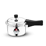 Bergner Sorrento Stainless Steel 3 Litres Outer Lid Pressure Cooker, 3 L Cooker with Outer Lid and Triply Base, Heavy Bottom, Easy Open and Close, Healthy Cooking, Induction Bottom and Gas Stove Ready
