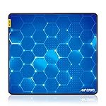 Ant Esports Hexa Mouse Pad 260X210X3mm Anti-fray Stitching, Waterproof Surface & Non-Slip Rubber Base Stitched Edges Gaming Mouse Mat for Laptop, Compatible with Laser and Optical Mice â Blue Hexagon