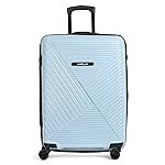 Emblem Luggage Hard Cabin Trolley Small 55cm Trolley Bag for Travel, Lock System 360 Degree 8 Wheels (Sky Blue)