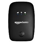 Amazon Basics 4G LTE Wireless Dongle with All SIM Support, Plug & Play USB Data Card with Type-C Connector, 150Mbps WiFi Hotspot, 2100mAh Battery, SIM Adapter Included â Black
