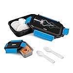 MILTON Super Sherry Tiffin Lunch Box for Kids Boys & Girls with Leak-Proof Inner Container| Food Grade,BPA Free,Compact & Durable Snacks Box for Kids I Plastic Spoon & Fork, 780 ml, Black