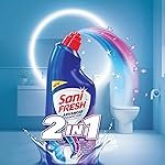 DABUR Sanifresh 2in1-1L | 1 Bottle – 2 Liquids | Toilet Cleaner + Conditioner | 10X Cleaner | 10x Conditioner | Shine + Perfume