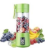 Portable 6-Blade Juicer Blender with Built-In Jar, Juice Mixer Bottle, Fruit Juice Machine, USB Rechargeable Personal Size Juicer Grinder for Juices, Kitchen Appliance Milk Shakes