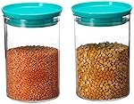 GOPI Airtight Plastic Storage Containers, Set of 2 (900 ml Each) (Blue)