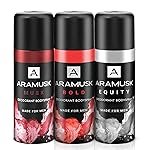 Aramusk Deo for Men – MUSK, BOLD & EQUITY assorted |Long Lasting Masculine Fragrance | Everyday Bodyspray |150mL Pack of 3