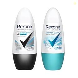 Rexona Roll-On Deodorant | Invisible Dry + Shower Clean Motion Activat
