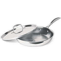 MILTON Pro Cook Triply Stainless Steel Fry Pan with Lid, 22 cm / 1.5 L