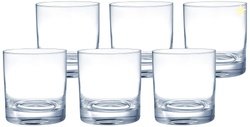 Amazon Brand - Solimo Elitus Whisky Glass Set, 300ml, Set of 6, Transp
