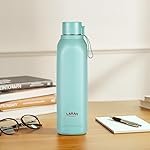 Larah by Borosil 700 ml Cube Mint Stainless Steel Water Bottle | Made in India Pu Insulated Thermoware | Leakproof, BPA Free| Bottle for Office, School, College & Gym, Daily Use | 1 Year Warranty