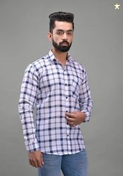 FUBAR Men Slim Fit Checkered Spread Collar Casual Shirt