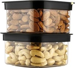 Floraware Food Safe Plastic Multiuse Square Fit-Lock Airtight Storage