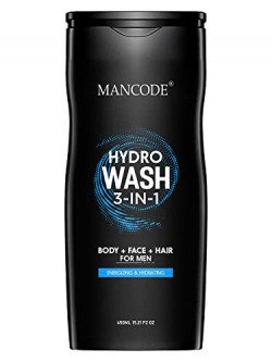 Mancode Hydro Body Wash For Men 450ml, 3 In 1 Active Body Wash For Bod