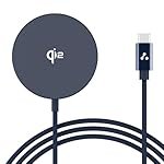 Ambrane 25W Qi2.2 Magsafe Wireless Charger, Fastest Wireless Charging – Charge 50% in 30 mins, New Qi2.2 Certified Technology, iPhone 12 to 17 All Models & Android Wireless Devices (AerosynQ 2, Blue)