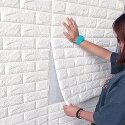 POZET 3D Brick Wallpaper PE Foam self Adhesive Brick Design Wall Stick