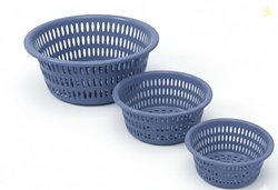 All Time Easy Round Basket Set of 3 For Kitchen, Multipurpose Vegetabl