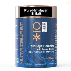 Nutriburst Shilajit Resin Gummies, Ayurvedic Herbal Blend with Swarna