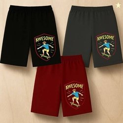 Fashionate World Short For Boys Casual Printed Pure Cotton