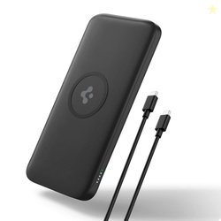 Spigen 2 in1 10000 mAh Wireless Charging Power Bank with USB-A | USB-C