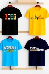 FTC FASHIONS Boys Typography, Graphic Print Cotton Blend Regular T S..