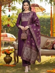 Anouk Mirage Women Embroidered Kurta with Trousers With Dupatta