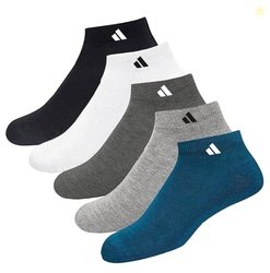 SJeware Unisex Cotton Men And Women Solid Ankle Length Socks (Pack Of