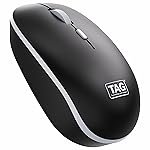 TAG WM500 Black/Grey Wireless Mouse, 2.4GHz USB Receiver, Dedicated DPI Button (800/1200/1600), 4 Buttons, Ambidextrous & Light, Power-Saving, 10m Range, 1x AA Battery, Supports Windows/Mac/Linux/iOS