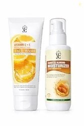 VIRGINFEM-PROX Vitamin C and E Face Wash with Almond Moisturizer Combo