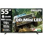 Philips 138 cm (55 inches) 4K Ultra HD QLED Smart QD-Mini LED Google TV 55MLED610/94