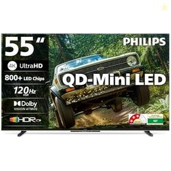 Philips 138 cm (55 inches) 4K Ultra HD QLED Smart QD-Mini LED Google T