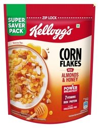 Kellogg's Corn Flakes Real Almond Honey 1kg | High in Iron, Vitamin B1