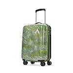 Aristocrat Cabin Combat Trolley Bag, 53 Cm Small Hardside Luggage | 8 Wheels, Combination Lock | Polycarbonate | 5 Year International Warranty | Green