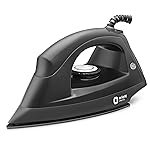 Orient Electric DIFG10GP Fabriglide 1000 W Dry Iron | German-made Weilburger coating on the soleplate| Silver Layered Thermostat for Better Heat Conductivity | 2 Year Warranty by Orient| Black & Grey