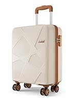 Safari Pentagon Pro 8 Wheels 55cm Cabin Size Trolley Bag, Hard Case Polypropylene, 360Âº Wheeling Small Carry-on Luggage, Suitcase for Travel, Trolley Bags for Travel, Luxury Beige