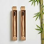 KATS Organic Bamboo Toothbrush for Adults (Pack of 2), Charcoal Activated Soft Bristles, Identification Marks, Biodegradable, Anti-Bacterial, Eco-friendly, Natural, Manual