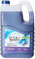 Presto! Disinfectant Surface & Floor Cleaner Liquid | Lavendar | 5 Litre | 1 Can | Kills 99.9% Germs | Removes Stains | Safe On Hands