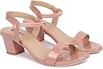 Picktoes Pt-gd602 Women’s Pink Synthetic Leather Casual Heel Sandal