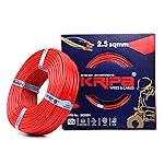 KRIPA 2.5 Sqmm FR PVC Insulated CCA Copper Wire | 90 Meter Single Core Multistrand House Cable | Flame Retardant | Gauge 10 | Red