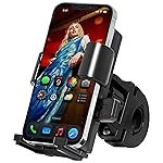 ZEBRONICS BMH110, Bike Smartphones Mobile Holder, Upto 6.1 Inches, 360Â° Rotatable, One Press Lock and Release, Stable and Secure, Anti-Skid Silicone Pads, Cable Management, for Maps & Navigation