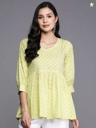 Libas Geometric Printed Pure Cotton Kurti