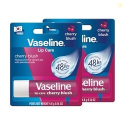Vaseline Lip Care Cherry Blush Tinted Lip Balm Stick 4.8g (Pack of 2)