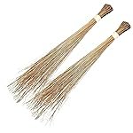 Coconut Broom Stick Leaf Grass Broomstick Washable Seekh Jhaadu with Firm & Comfortable Grip Ideal for Wet Surface Cleaning (2 Pc, 700Gm, Random Colors)