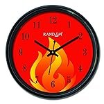RANDOM 12-inch Plastic & Glass Decorative Wall Clocks for Home,Living Room, Lobby, Kitchen, Plastic Analog Stylish Wall Clock