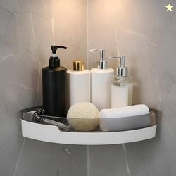 IBELL Bathroom Corner Shelf Without Drilling, Adhesive Wall Mounted Co