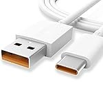 65W Compatible Super Vooc Cable, USB Type-C to USB-A | Data Sync Fast Charging Cable Compatible for Realme XT, Realme XT 730G, Realme X2, Realme C12, Realme 6 Pro, Realme Narzo 20A